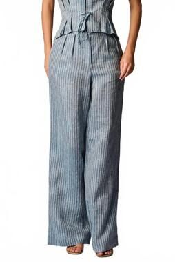 NEW HEVRON alina pant in navy stripe
